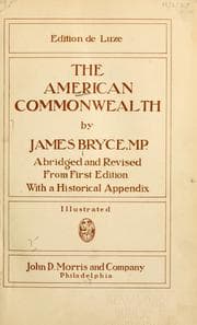Tapa de The American commonwealth / by James Bryce