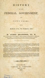 Tapa de History of the federal governemnt, for fifty years: from ... 1789, to ... 1839