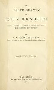 Tapa de A brief survey of equity jurisdiction
