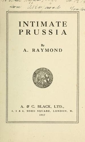 Tapa de Intimate Prussia