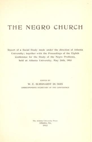 Tapa de The negro church