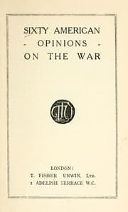Tapa de Sixty American opinions on the war