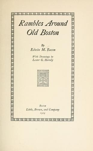 Tapa de Rambles around Old Boston