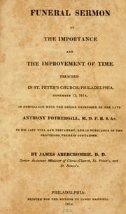Tapa de Funeral sermon on the importance and the improvement of time
