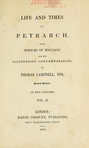 Tapa de Life and times of Petrarch