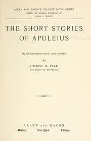 Tapa de The short stories of Apuleius