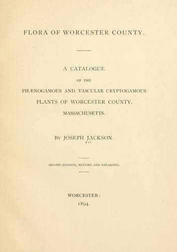 Tapa de Flora of Worcester County
