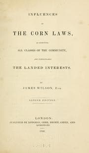Tapa de Influences of the corn laws