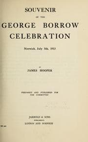 Tapa de Souvenir of the George Borrow celebration