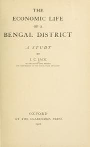Tapa de The economic life of a Bengal district
