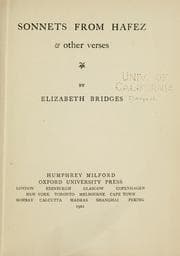 Tapa de Sonnets from Hafez & other verses