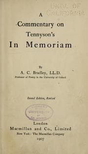 Tapa de A commentary on Tennyson's In memoriam