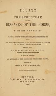 Tapa de Youatt on the structure and the diseases of the horse with their remedies