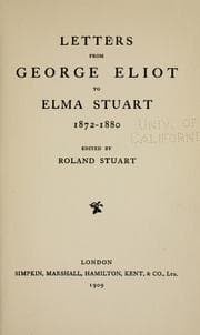 Tapa de Letters from George Eliot to Elma Stuart
