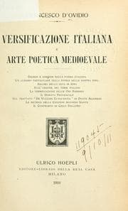 Tapa de Versificazione italiana e arte poetica medioevale