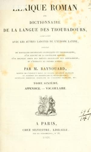 Tapa de Lexique roman