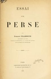 Tapa de Essai sur Perse