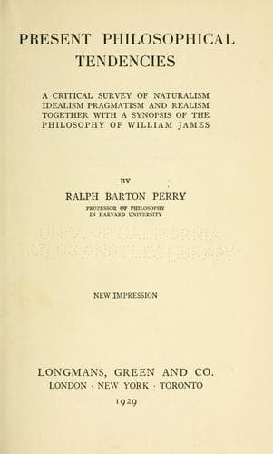 Tapa de Present philosophical tendencies