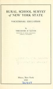 Tapa de Rural school survey of New York state