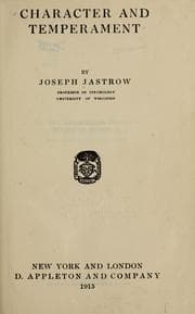 Tapa de Character and temperament