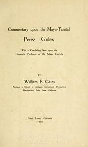 Tapa de Commentary upon the Maya-Tzental Perez codex
