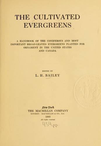 Tapa de The cultivated evergreens