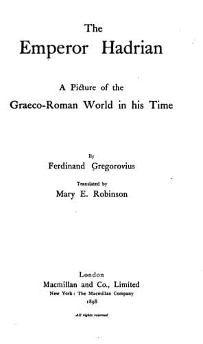 Tapa de The Emperor Hadrian