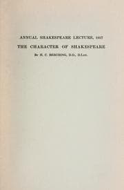 Tapa de The character of Shakespeare