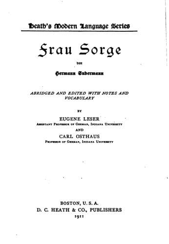 Tapa de Frau Sorge