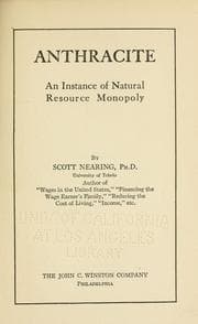 Tapa de Anthracite; an instance of natural resource monopoly