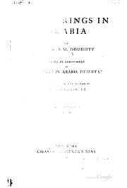 Tapa de Travels in Arabia Deserta