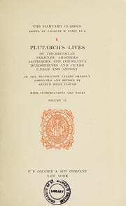 Tapa de Plutarch's lives of Themistocles, Pericles, Aristides, Alcibiades, and Coriolanus, Demosthenes, and Cicero, Caesar and Antony