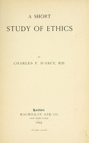 Tapa de A short study of ethics