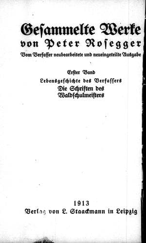 Tapa de Gesammelte Werke