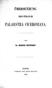 Tapa de Übersetzung einiger Stücke aus der Palaestra Ciceroniana