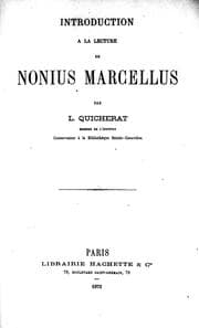 Tapa de Introduction à la lecture de Nonius Marcellus