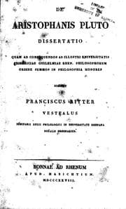Tapa de De Aristophanis Pluto