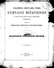 Tapa de Quaestionum Tullianarum specimen