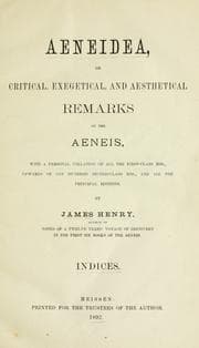 Tapa de Æneidea, or, Critical, exegetical, and aesthetical remarks on the Aeneis