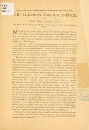 Tapa de The American foreign service