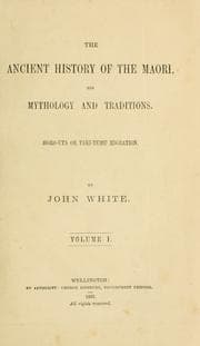 Tapa de The ancient history of the Maori