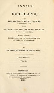 Tapa de Annals of Scotland