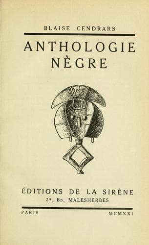 Tapa de Anthologie nègre