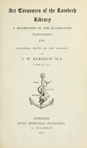 Tapa de Art treasures of the Lambeth library