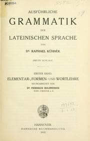 Tapa de Ausführliche Grammatik der lateinischen Sprache