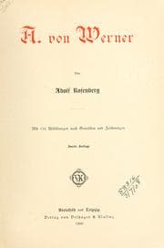 Tapa de A. von Werner