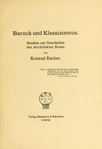 Tapa de Barock und Klassizismus