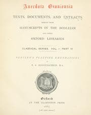 Tapa de Bentley's Plautine emendations from his copy of Gronovius