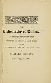 Tapa de The bibliography of Dickens