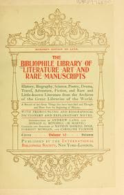 Tapa de The Bibliophile library of literature, art and rare manuscripts
